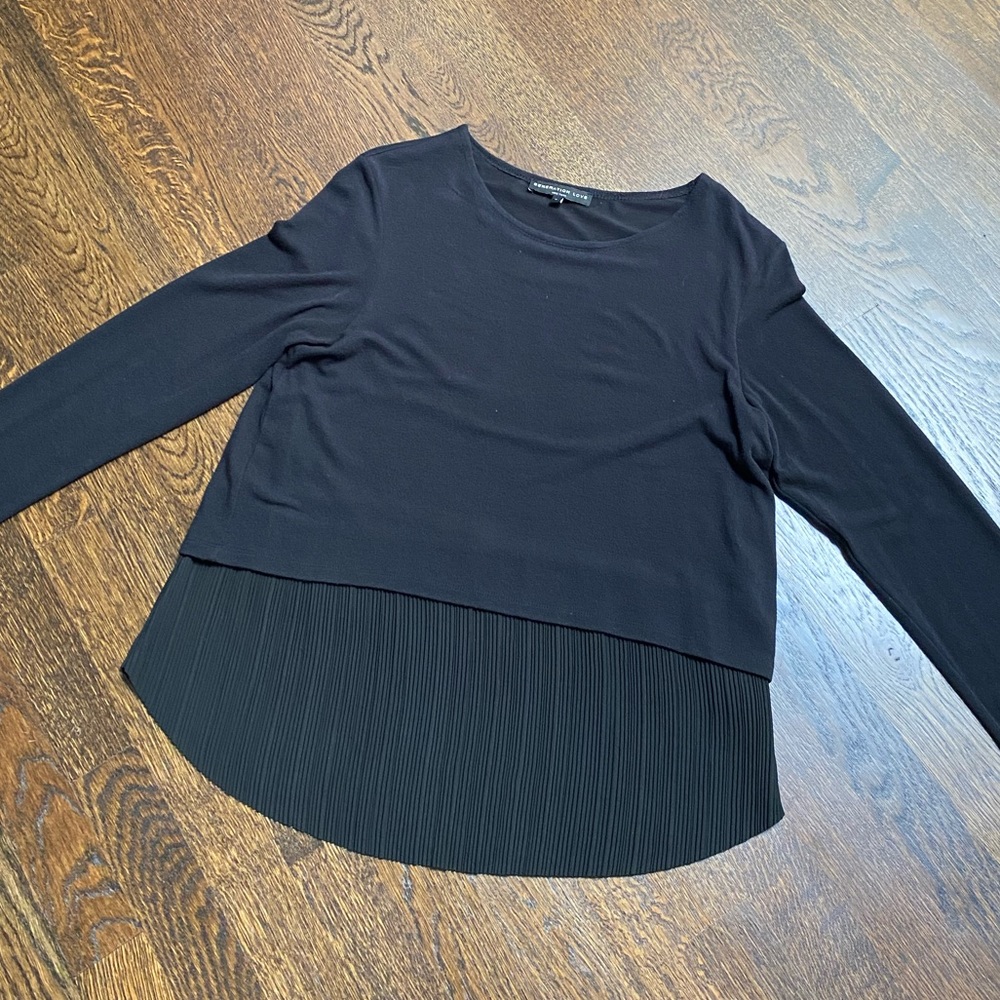 Generation Love black sweater with pleat Size Small